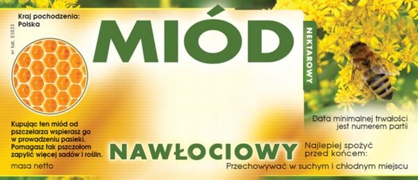 

Etykiety na Miód Nawłociowy (100szt) wzór E1033