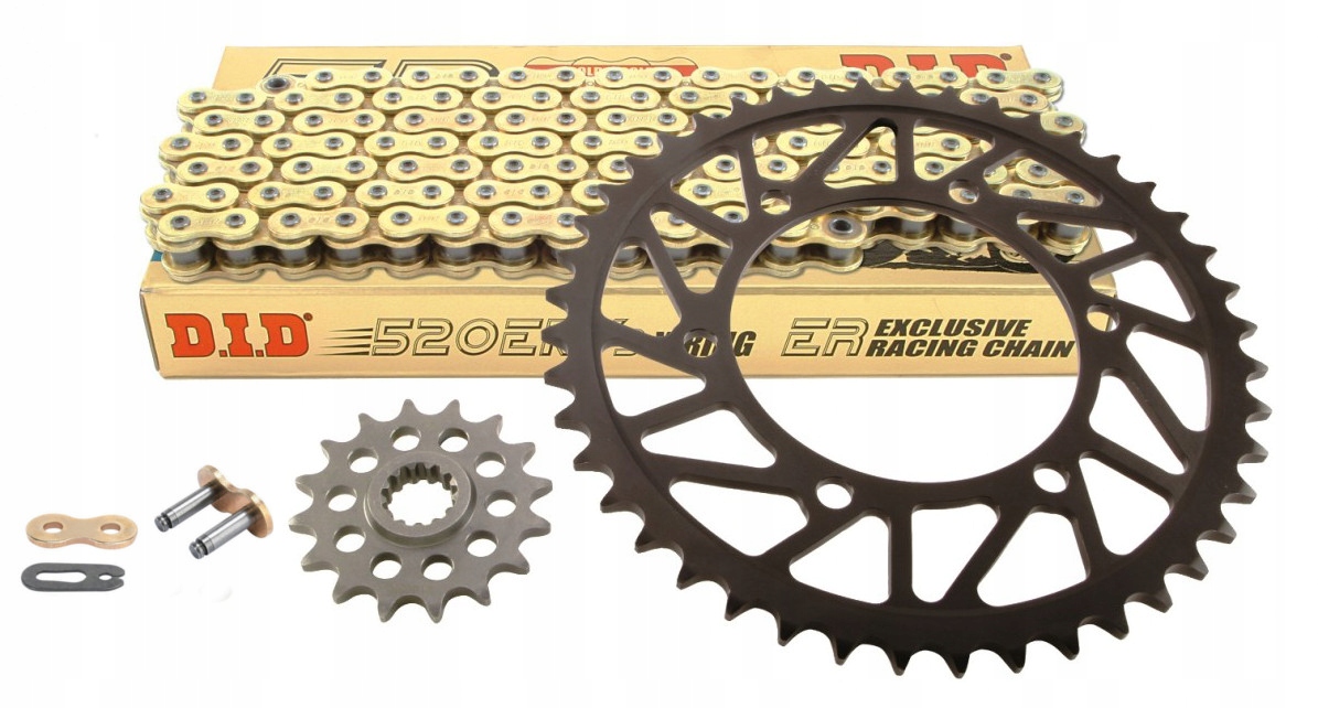 Sada pohonu Yamaha Yz-f 450 Ozubení Řetěz Hyper Zesílený Gold