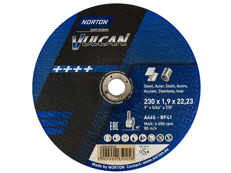 Tarcza do metalu 230x1,9 Metal Inox Vulcan Norton