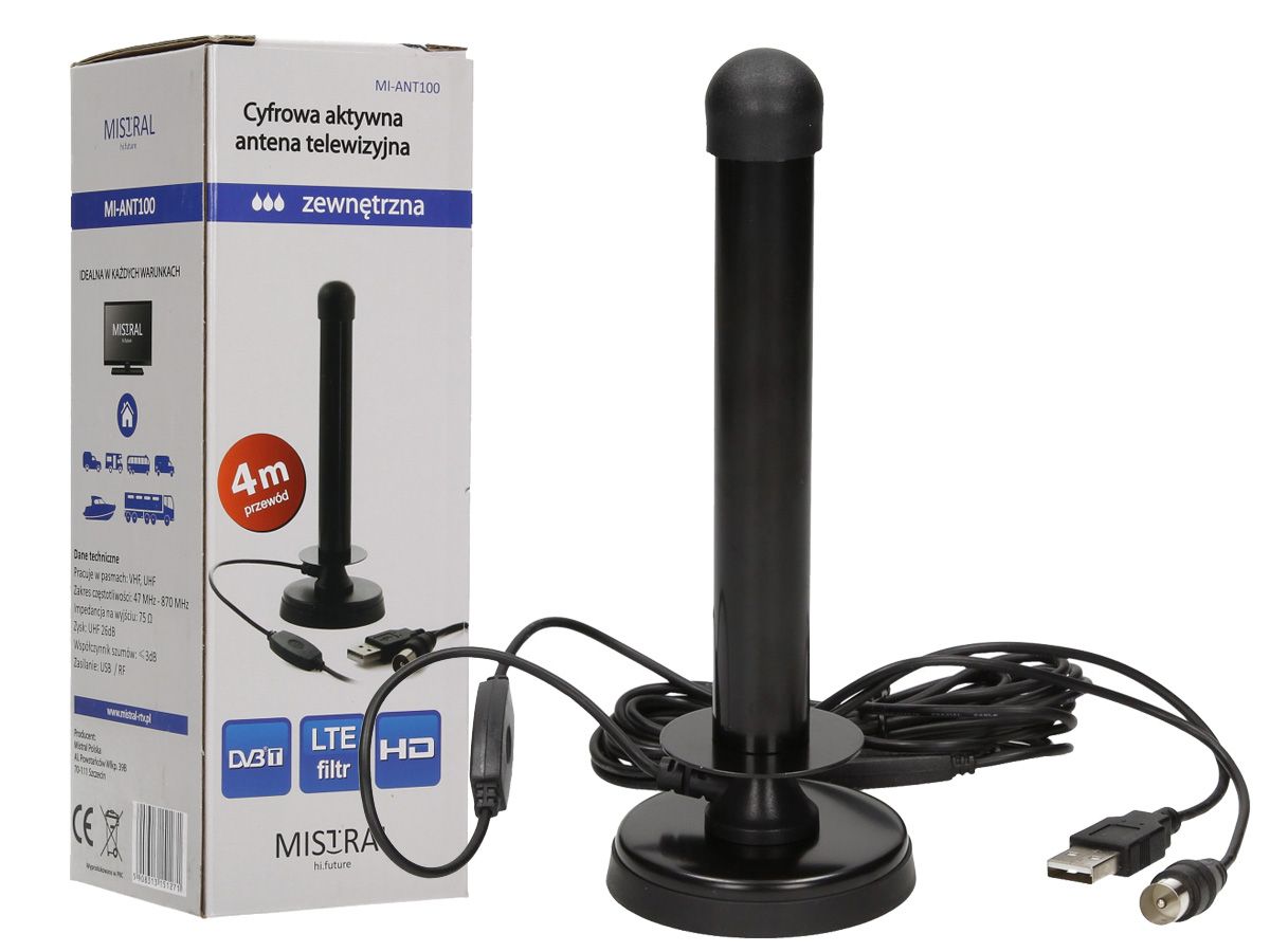 

Samochodowa Antena Dvb-t Mistral Tira Kampera QH9