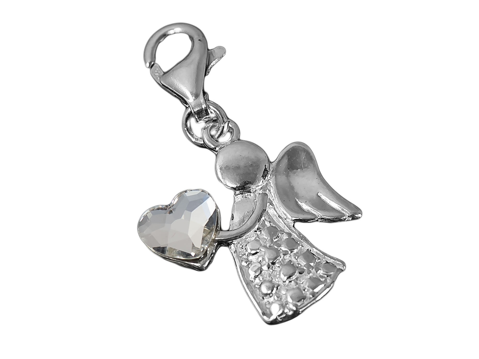 

Charms Anioł Aniołek ze Sercem Swarovski
