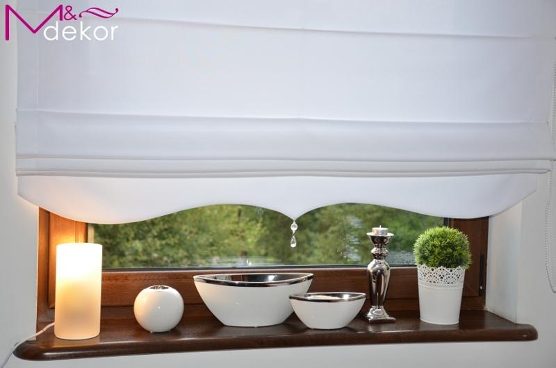 ROLETA RZYMSKA MECHANIZM ŁAŃCUSZKOWY BIAŁA Marka Mdekor