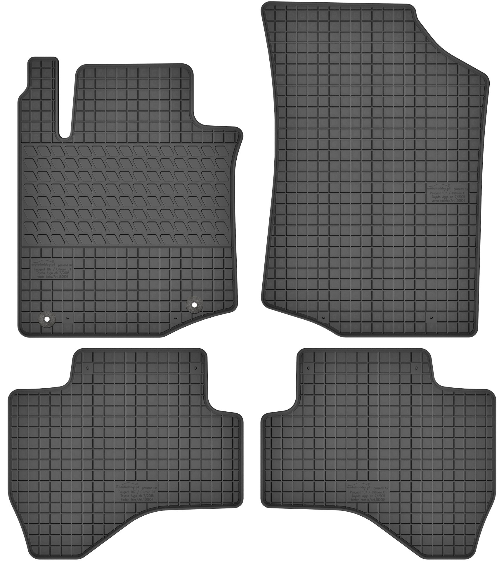 

Toyota Aygo I (2005-2014) Dywaniki Gumowe Stopery