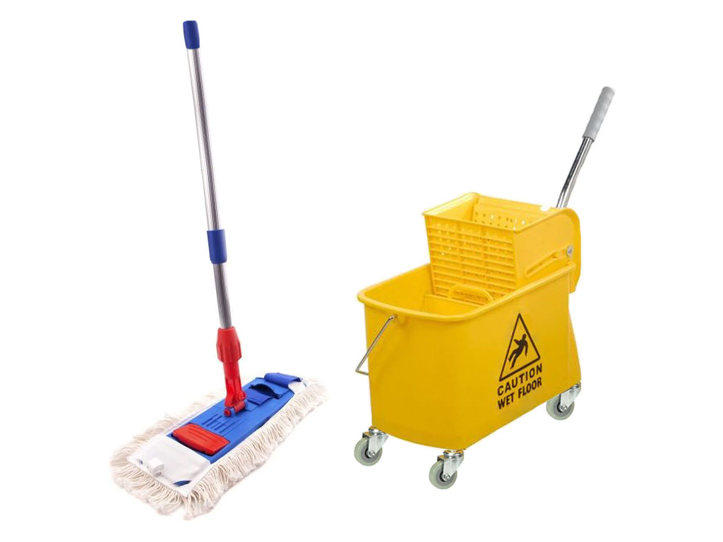 

Zestaw do sprzątania Wózek Sprzątający + Mop 40CM