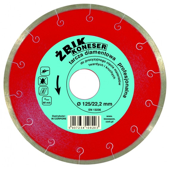 TARCZA DIAMENTOWA DO GRESU ŻBIK KONESER 125MM
