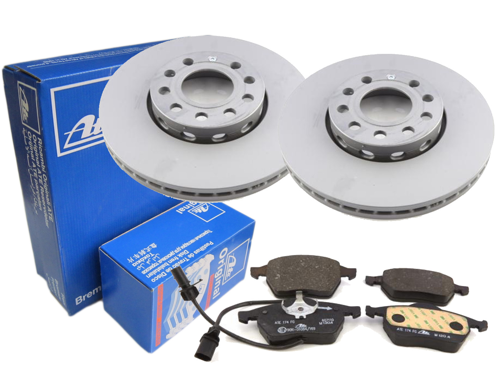 Диски + колодки ATE передня AUDI A4 B5 B6 B7 288ММ