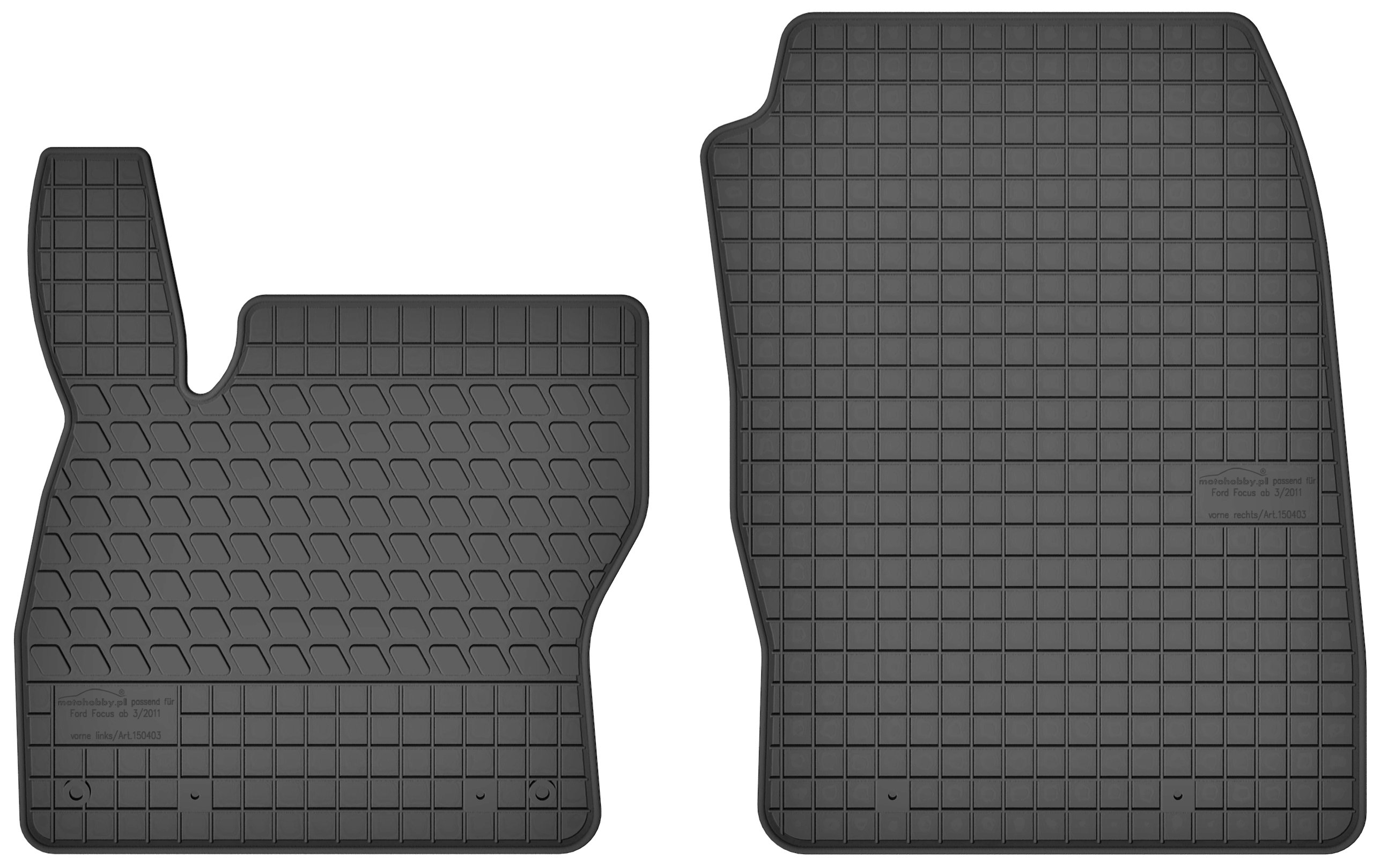 Коврики резиновые перед к FORD FOCUS III Mk3 10-15