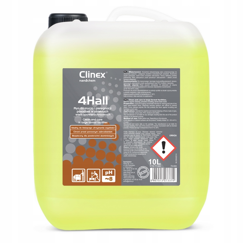 

Clinex 4Hall 10L mycie podłóg z nabłyszczaniem