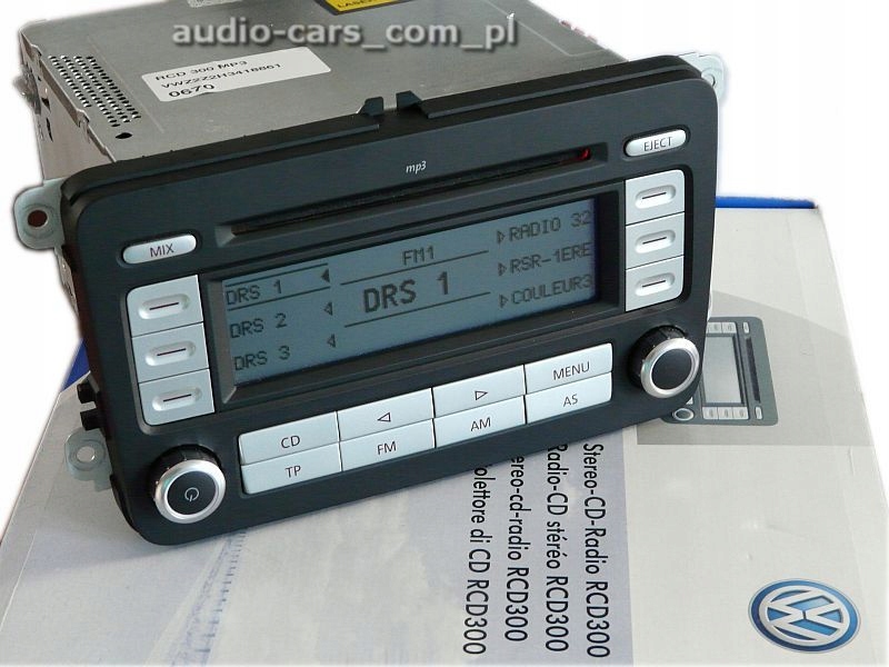 RADIO VW RCD300 MP3 GOLF PASSAT CADDY TOURAN JETTA Model RCD300