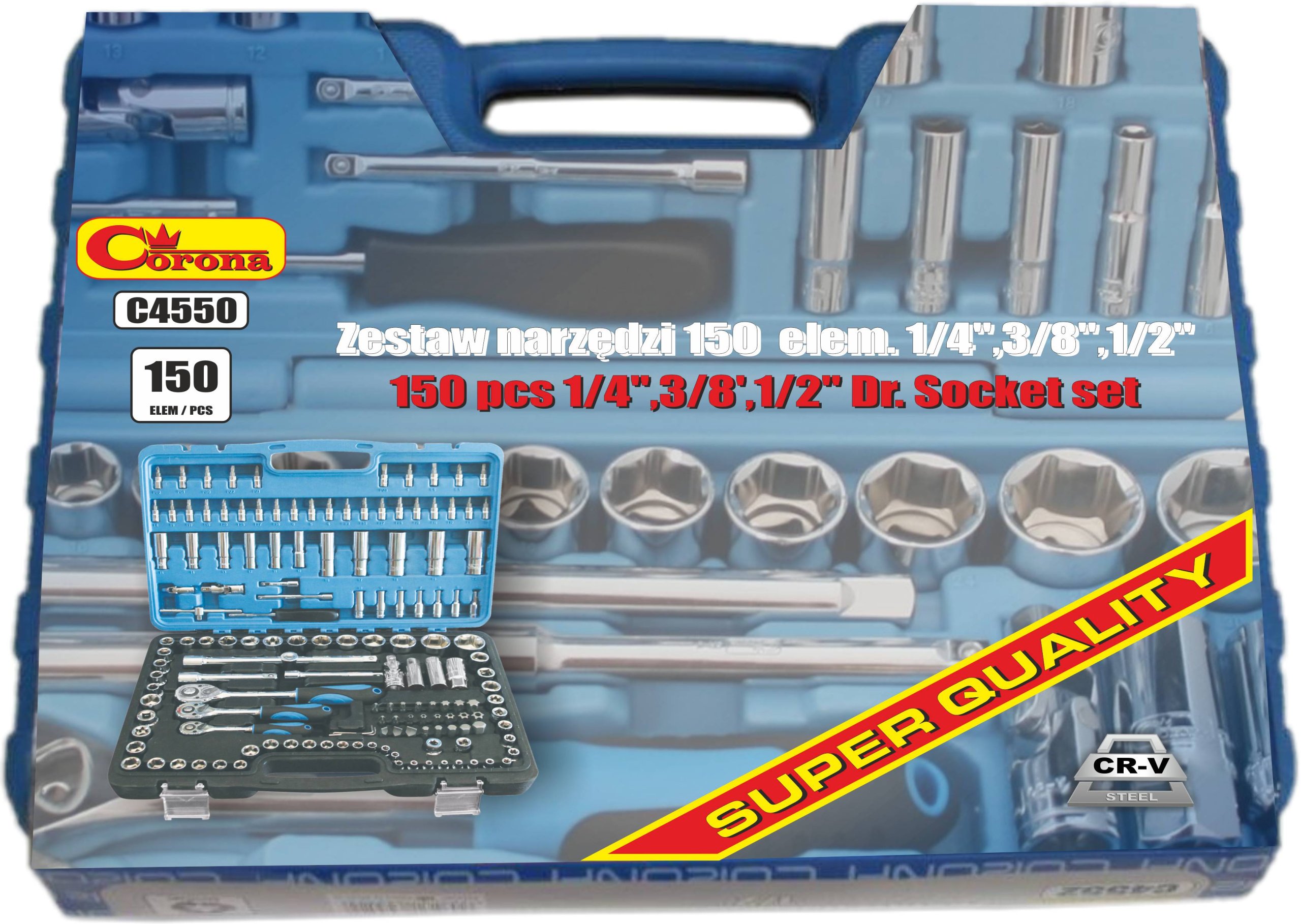 

Corona Zestaw Kluczy Nasadowych 150 Elem. C4550