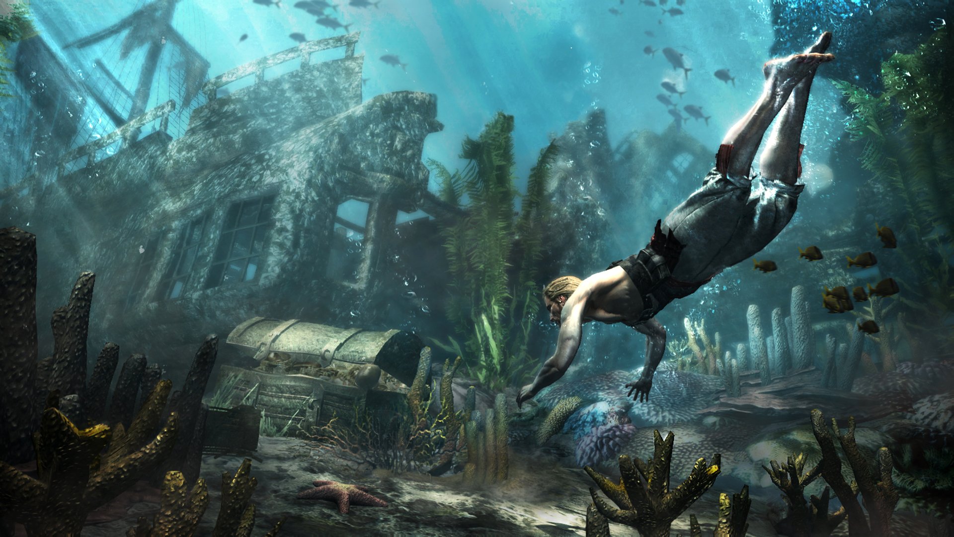 Assassin's Creed 4 подводный мир