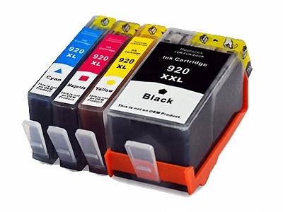

4x Tusze Do Drukarki Hp 7000 7500 Chip XL
