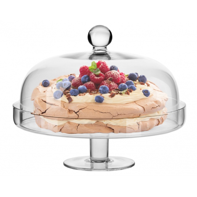 Patera z kloszem na tort ciasta KROSNO Servo Line na nodze Kolor przezroczysty