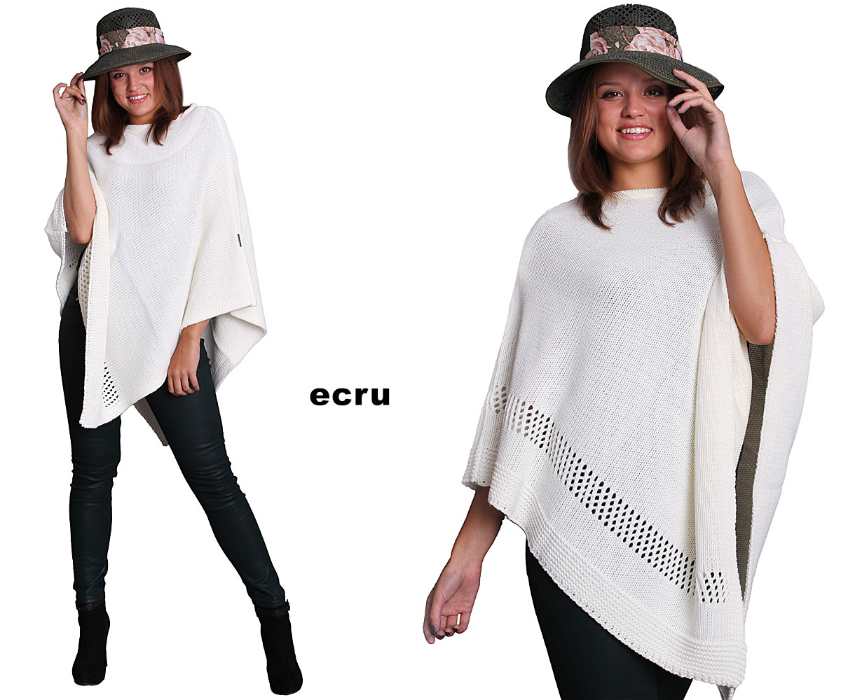 PASMANTEX ARABBA KLASYCZNE PONCZO SWETER NARZUTKA Rozmiar uniwersalny