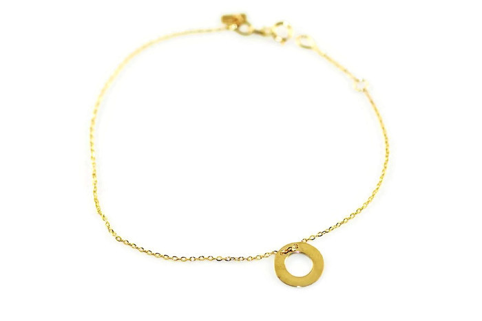 Zlatý Náramek Celebrity Kolečko Prázdné 585