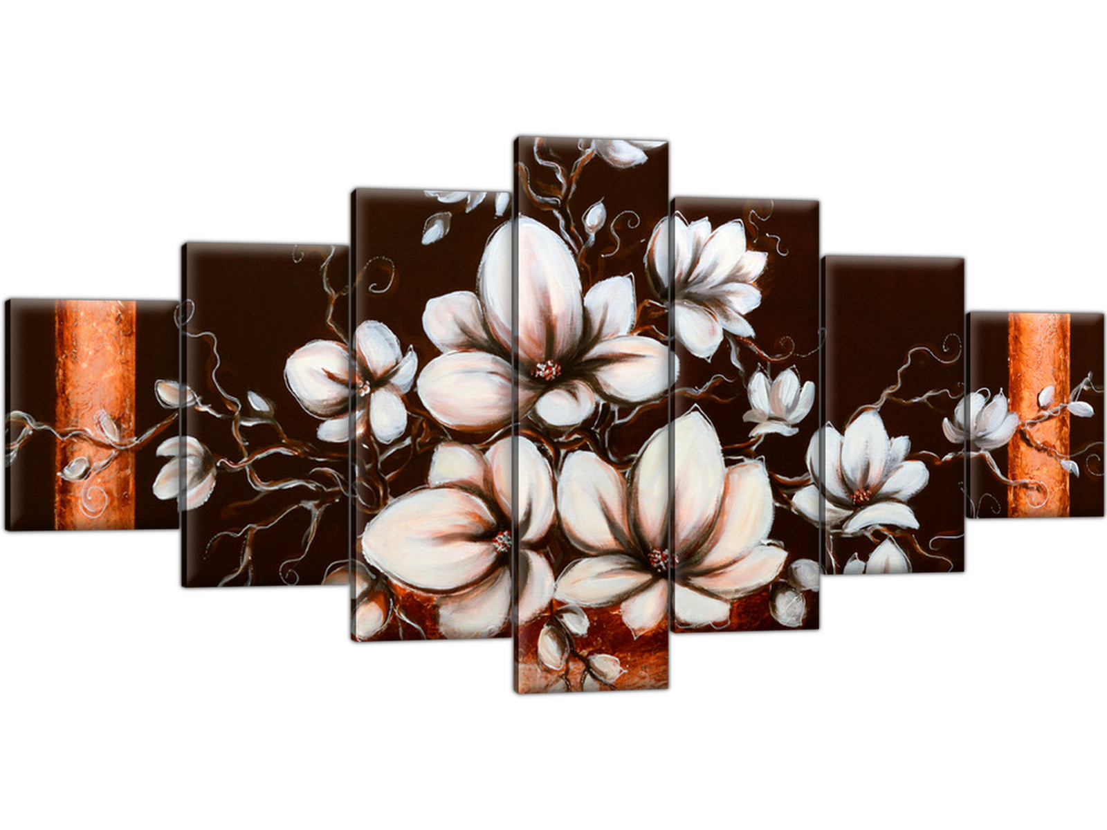 

Tryptyk Magnolia Kwiaty Abstrakcja 210x100