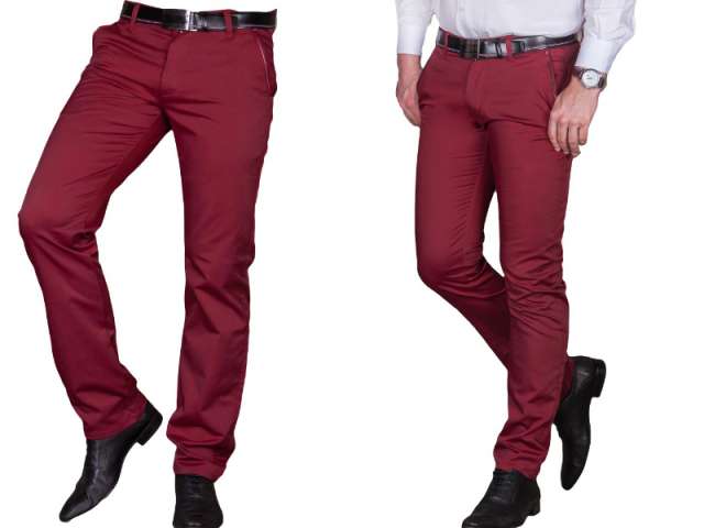 

Spodnie wizytowe bordo 1710 fashionmen2 r. 29
