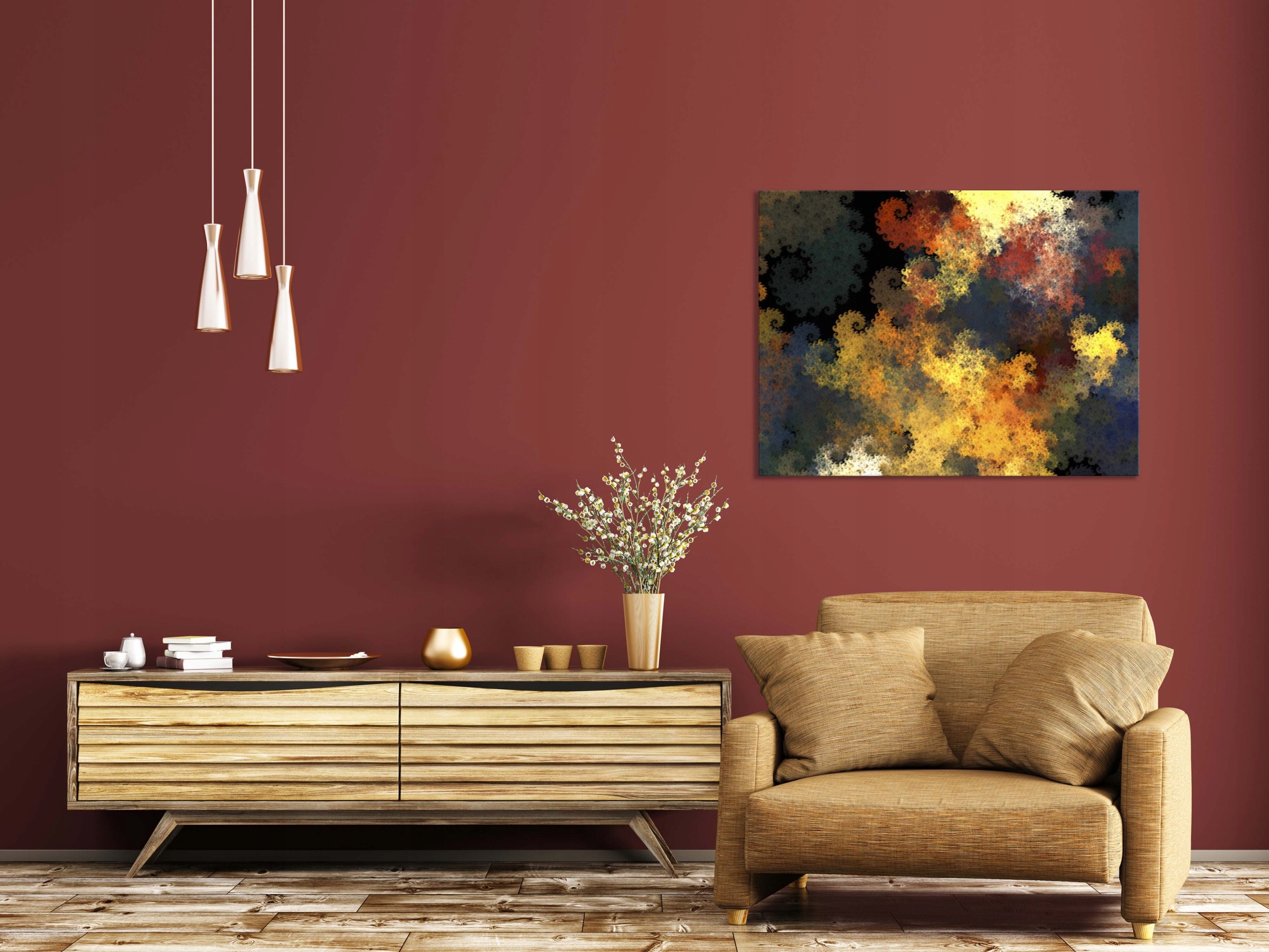 OBRAZ na płótnie ABSTRAKCJA 199691385 120x80 WZORY Szerokość produktu 120 cm