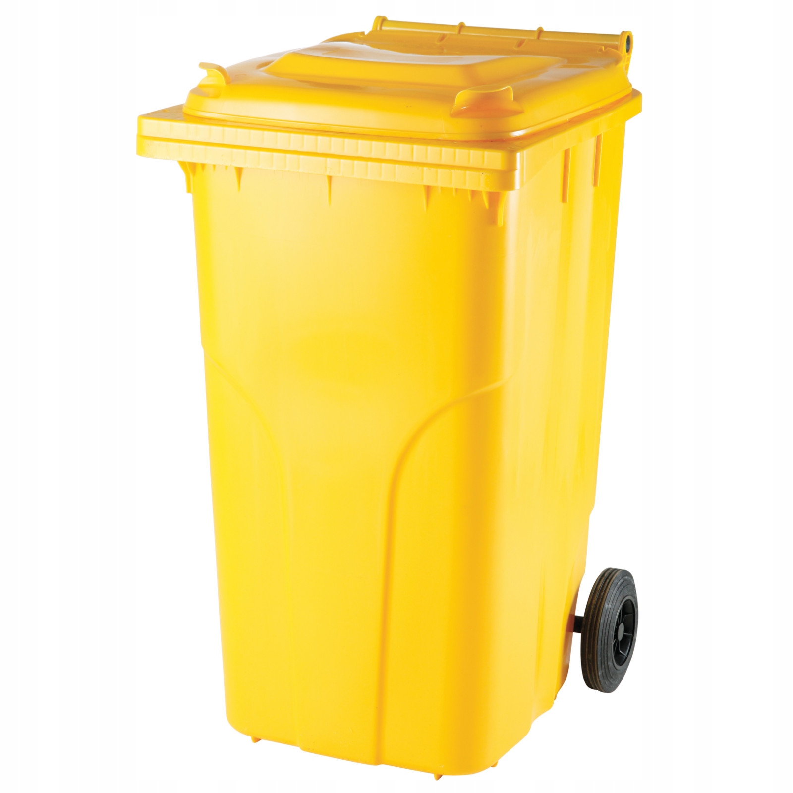 Żółty Kosz Pojemnik Na Śmieci Odpadki Atest 240 L