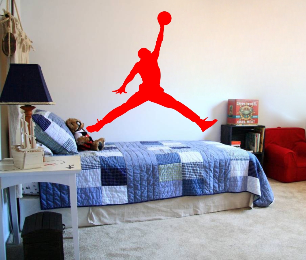 MICHAEL JORDAN - LOGO wielka naklejka 130 cm Motyw Dekor Dziecięce Nowoczesne Postacie