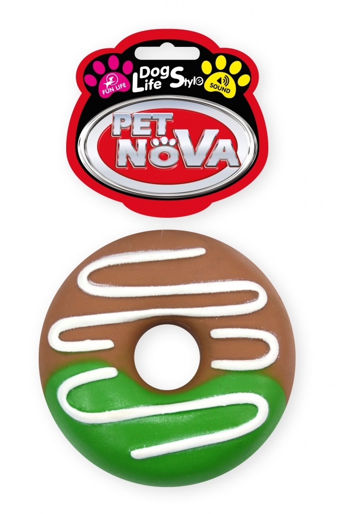 

Pet Nova zabawka winylowa piszcząca Donut 10cm