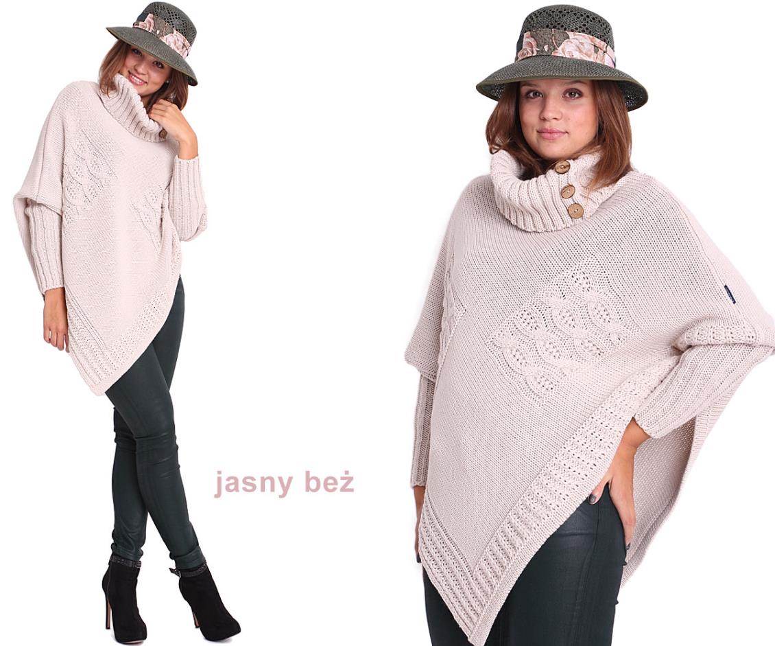 PASMANTEX MOENA PONCZO SWETER PONCHO GOLF RĘKAWKI Marka inna