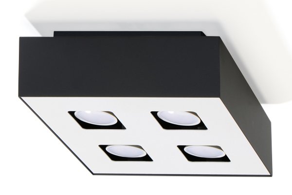

Lampa Sufitowa Mono 4 Plafon Czarny Sollux!!!