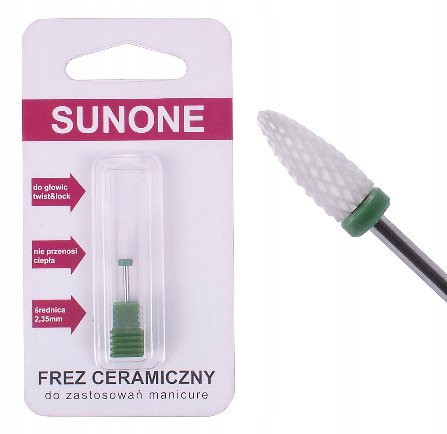 

Sunone Frez Ceramiczny Stożek Mocny Hybryda Żel