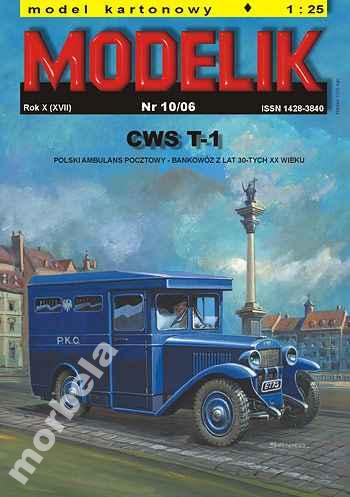 Modelik nr 10/06 Cws T1 Bankowóz 1:25