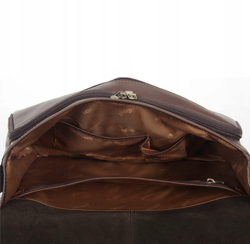 TORBA LISTONOSZKA RAPORTÓWKA SZLACHETNA SKÓRA Kolor okuć złoty