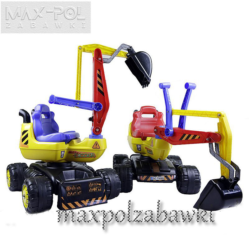 SUPER KOPARKA STEROWANA - jeździk Maxi Digger !!! Bohater inny