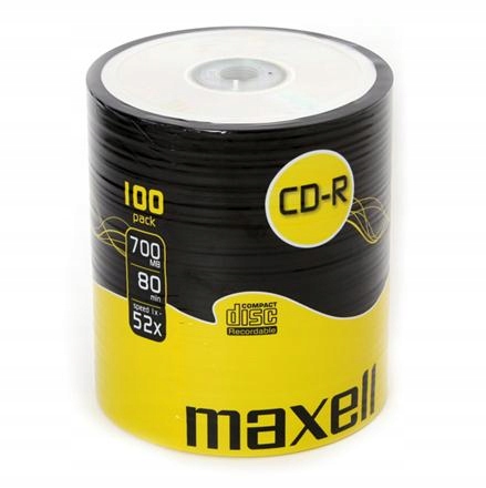 

Płyty Cd-r Maxell 700MB 52x 100szt