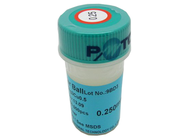 

Kulki Bga 0,55mm 250tys Sn96,5/Ag3/Cu0,5 bezołowiu