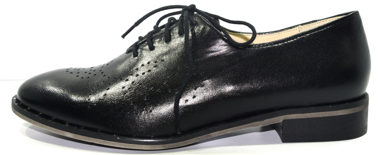 Dámské Polobotky S Vázáním, Kožená Obuv 5941 VEL.36