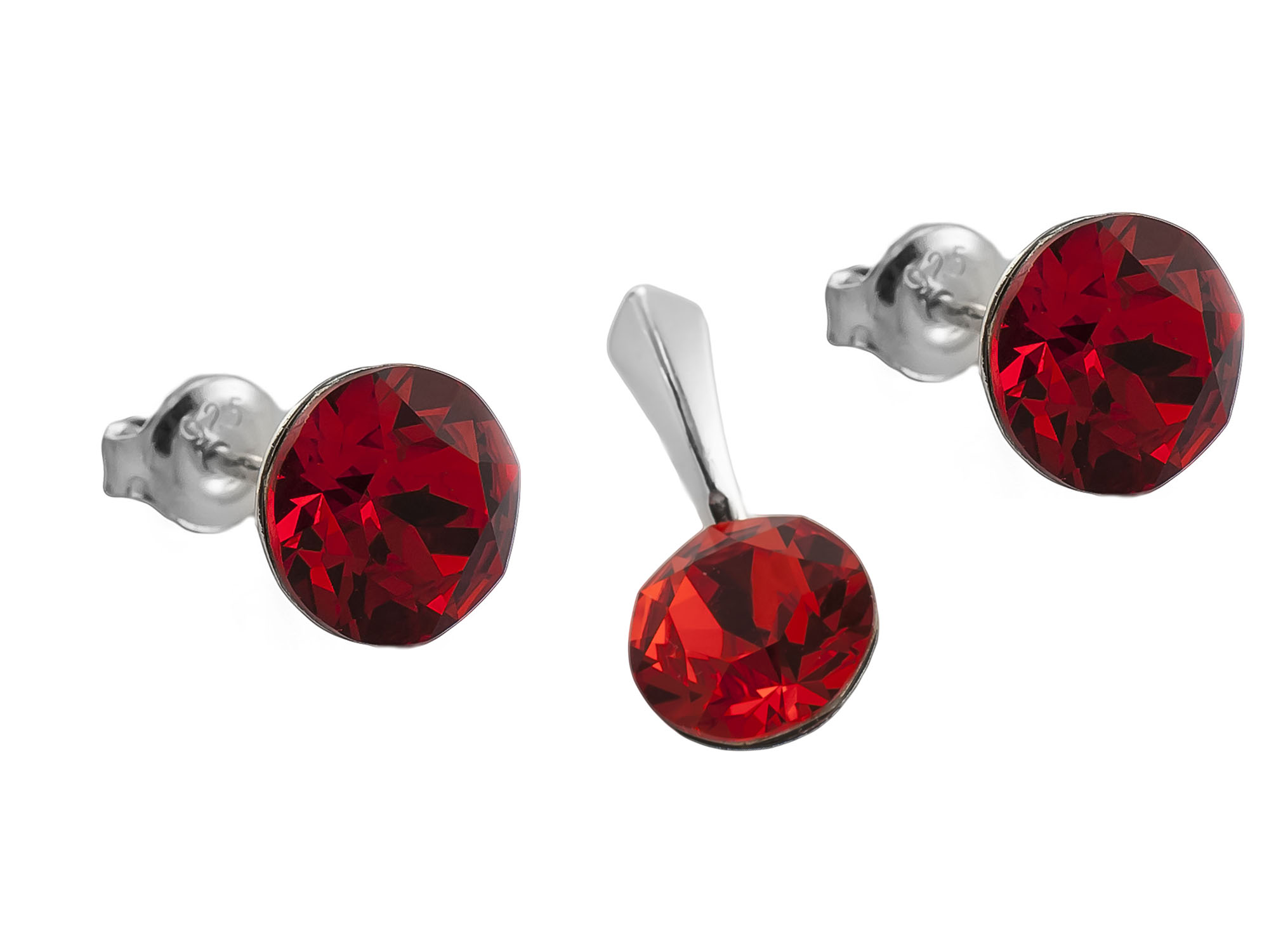 

z Swarovski 8 mm Kryształowy Komplet Kolory 925