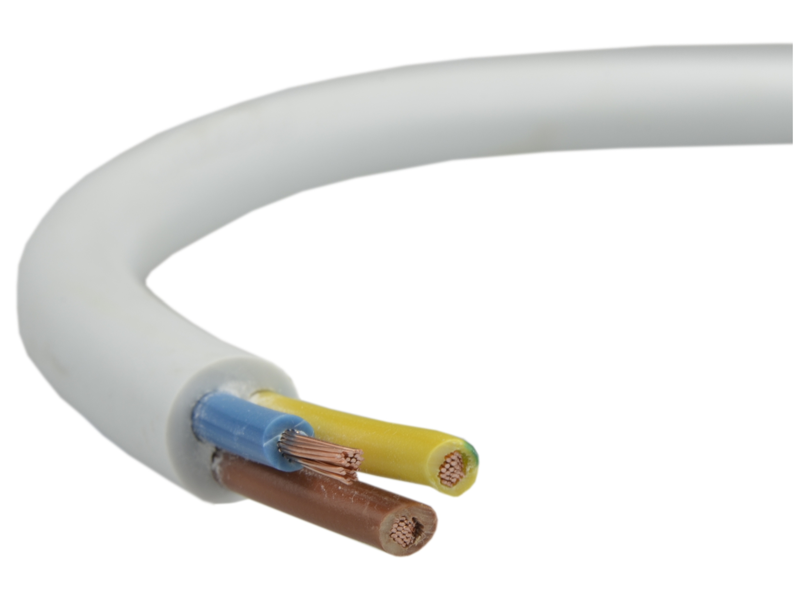 

Przewód kabel prądowy linka Omy 3X0,75 biały
