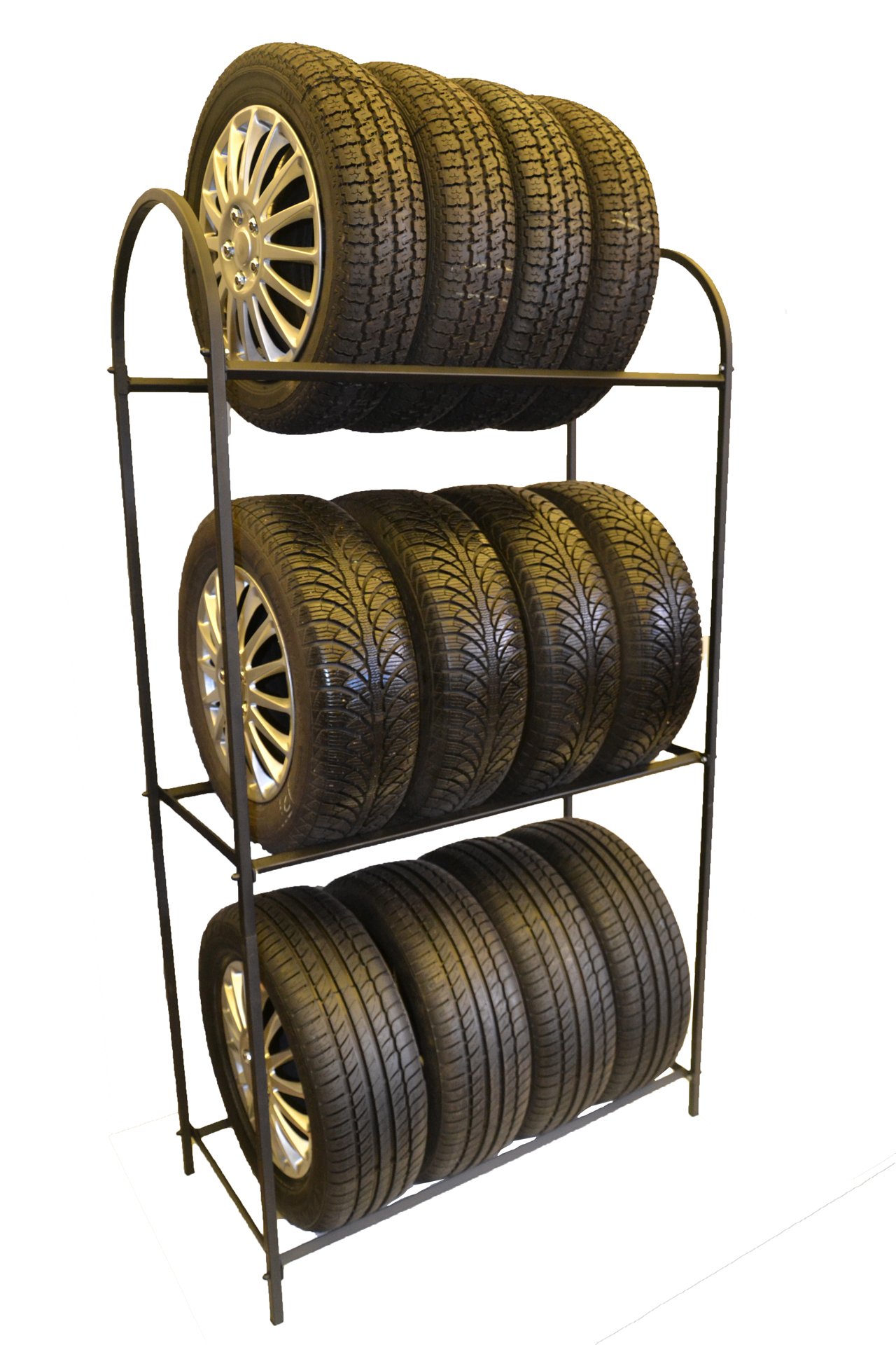 STOJAK REGAL POLKA NA 12 OPON KOL OPONY