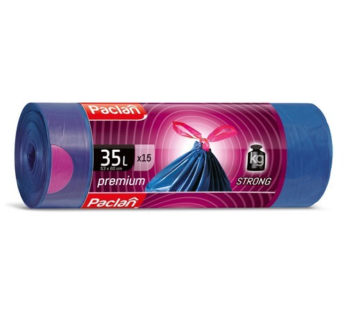 

Worki na śmieci 35l 15szt Paclan Premium z taśmą