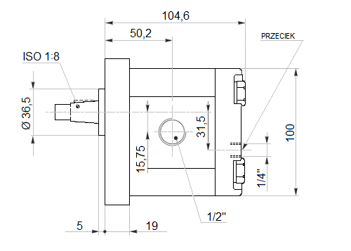 SILNIK HYDRAULICZNY ZĘBATY GR2 38,5L/min 11cm3 BLUE ASCEND Numer katalogowy części A1.37.30.011