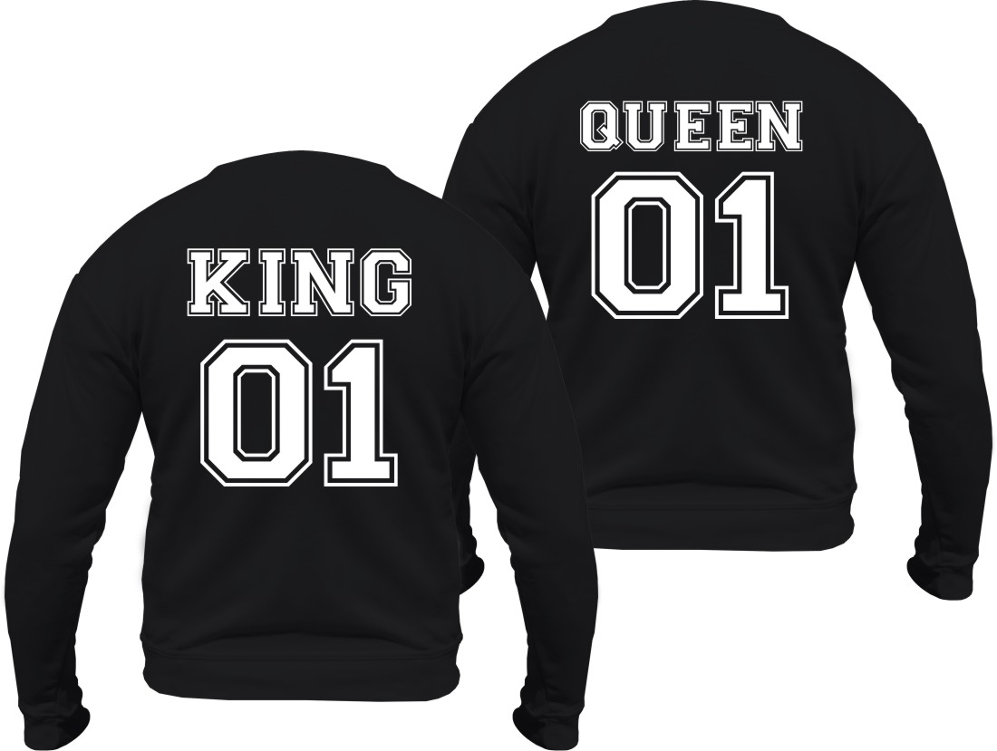 

Bluza King Queen bluzy dla zakochanych Par kpl. L
