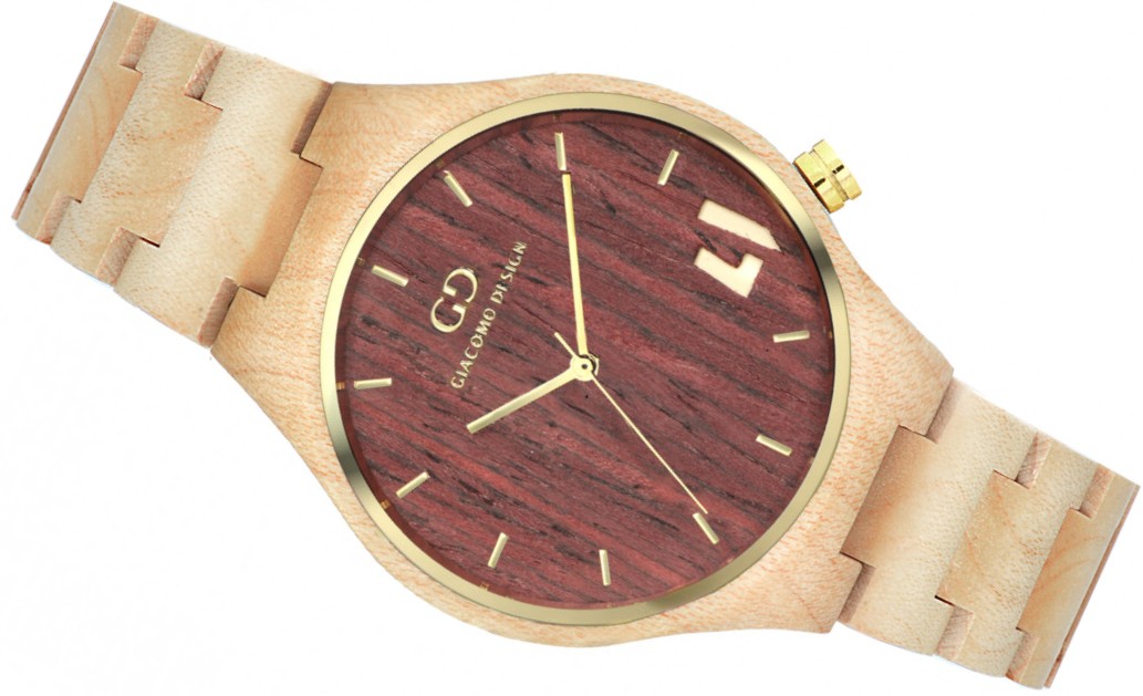 

Drewniany zegarek damski Giacomo Design GD08403