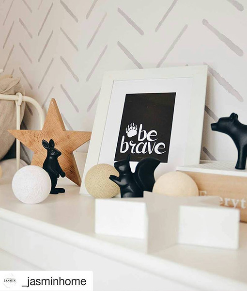 Stitches szablon zygzak CHEVRON w stylu scandi Motyw Nowoczesne Dziecięce