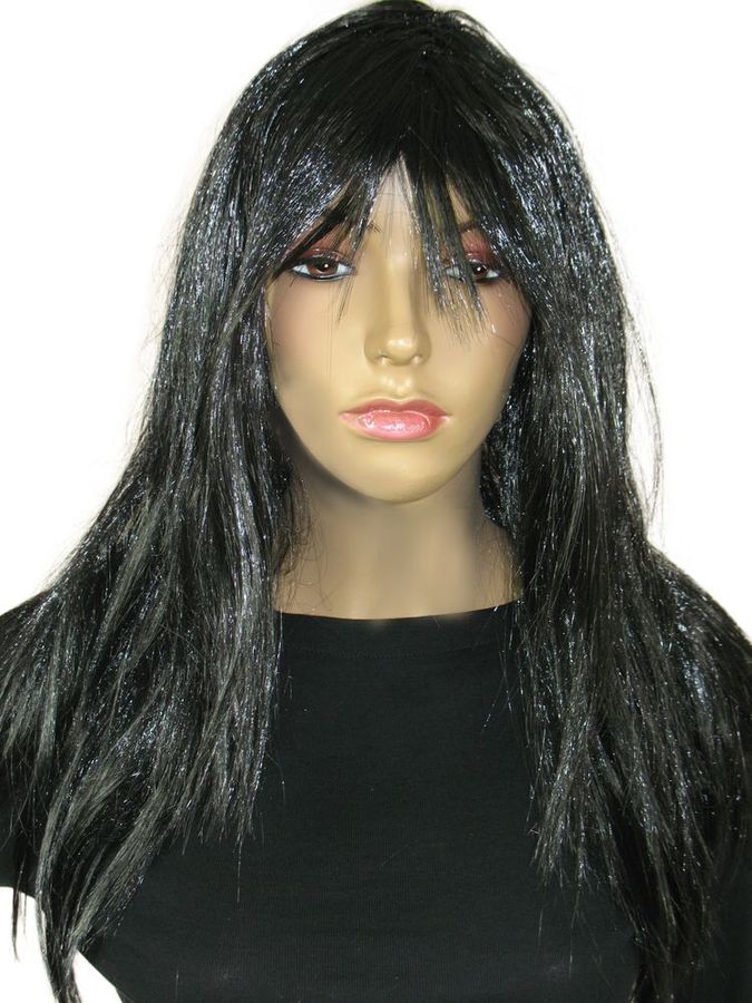 PERUKA CZARNA CZARNE DŁUGIE PROSTE WŁOSY 6854645461