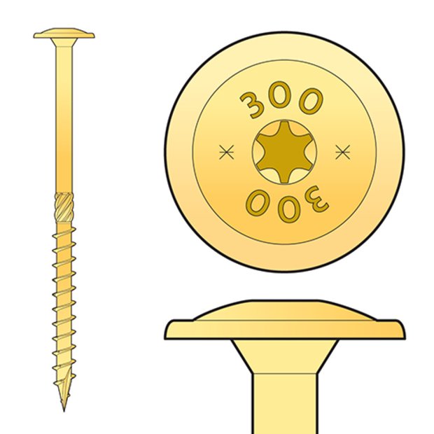 

Wkręty Ciesielskie Do Drewna Talerzowe Torx 8x180