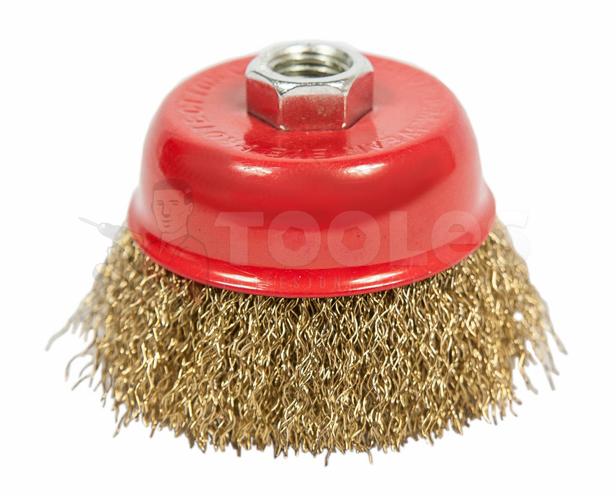 SZCZOTKA DRUCIANA DOCZOŁOWA DRUT MOSIĄDZ M14 75mm Marka Mar-pol