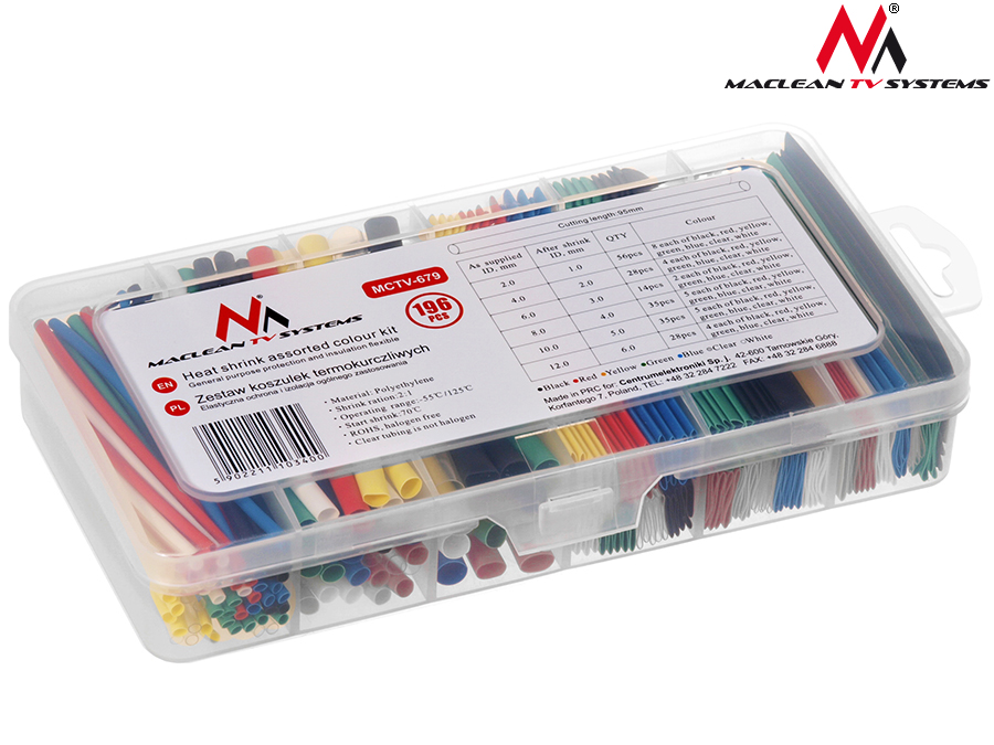 ZESTAW RUREK TERMOKURCZLIWYCH KOLOR CZARNE PUDEŁKO Materiał polietylen