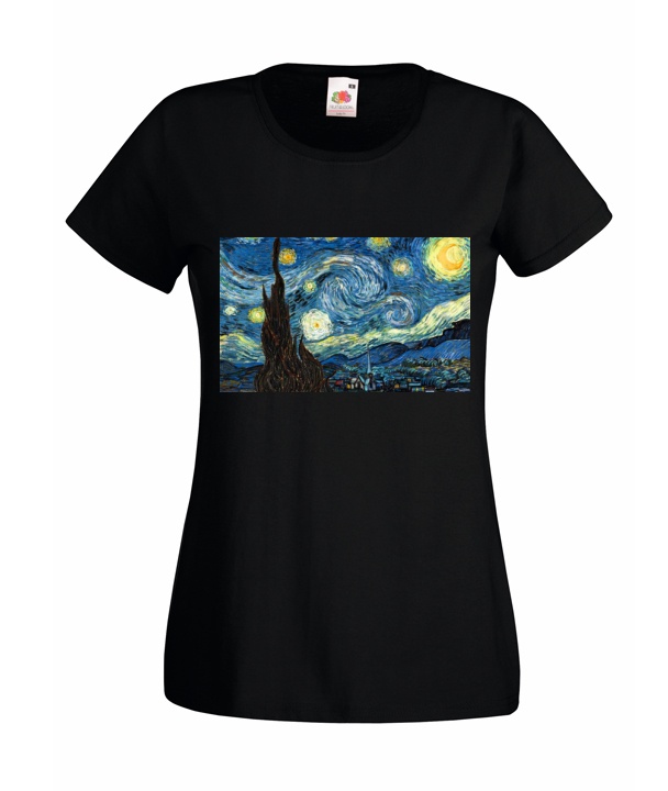 

Koszulka Damska Obraz Van Gogh Gwieździsta Noc