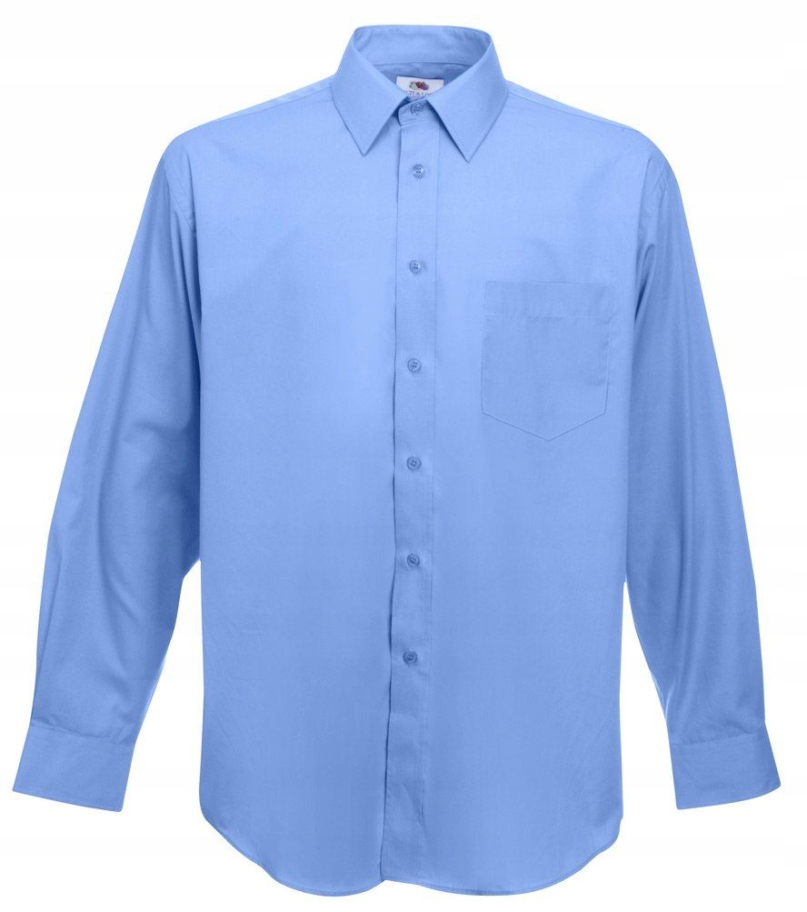 

Men Poplin L/s Shirt Mid Blue XXL