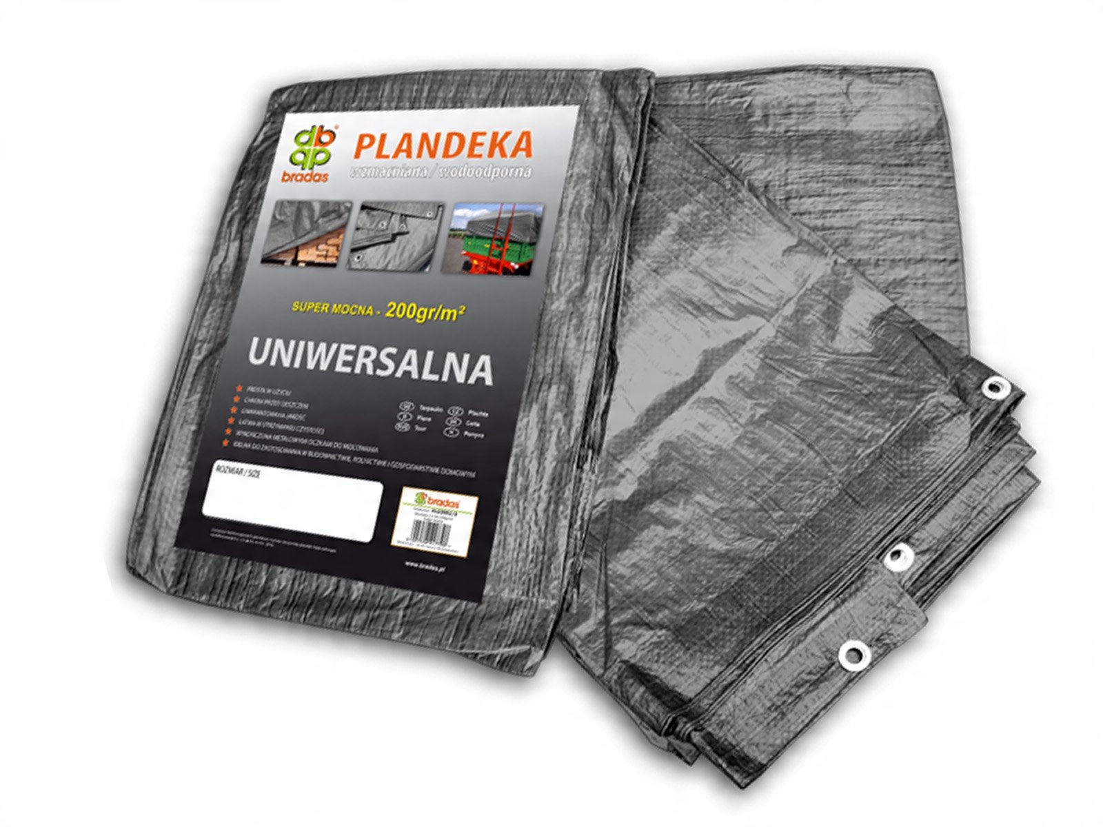 

Plandeka Szara Okryciowa 3x5m Gruba 200g/m2