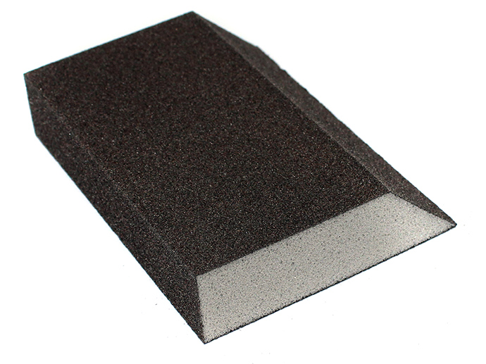 KOSTKA GĄBKA ŚCIERNA SKOŚNA ŚCIĘTA KLOCEK ŚCIERNY GR.180 GERMA FLEX 1szt. Gradacja P180